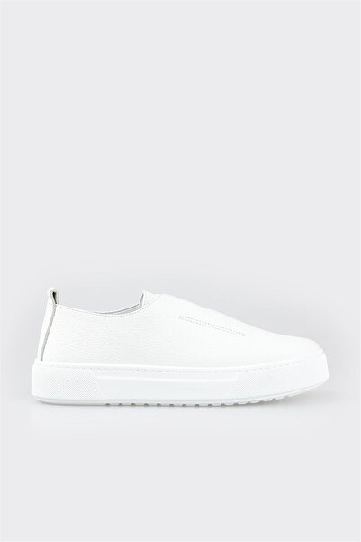 Elle Shoes Beyaz Deri Erkek Günlük Ayakkabı