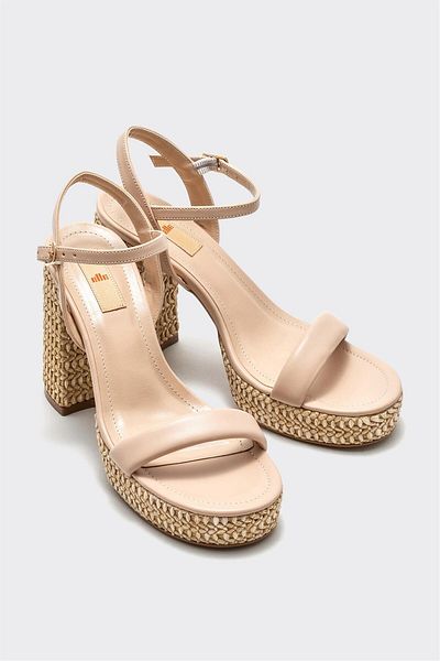 Elle Shoes Natural Women's Heeled Sandals