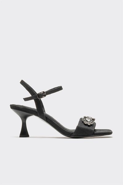 Elle Shoes Black Women's Heeled Sandals