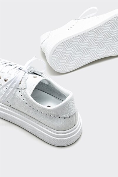 Elle Shoes Beyaz Deri Erkek Spor Ayakkabı