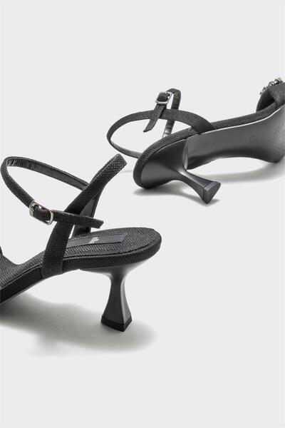 Elle Shoes Black Women's Heeled Sandals