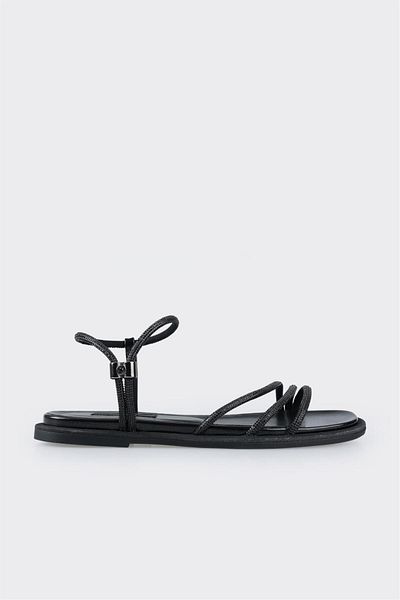 Elle Shoes Black Women's Flat Sandals