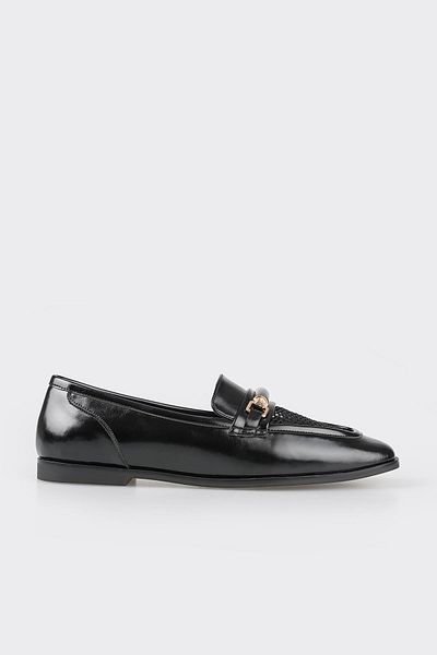 Elle Shoes Black Women's Loafer