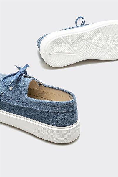 Elle Shoes Mavi Deri Erkek Günlük Ayakkabı