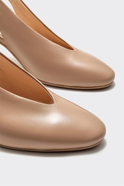 Elle Shoes Natural Leather Women's Heeled Shoes