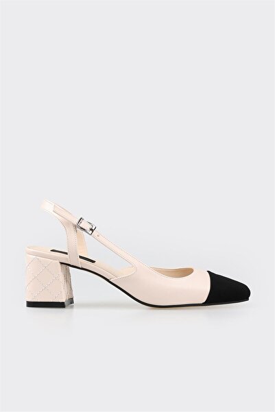 Elle Shoes Бежови дамски обувки на ток