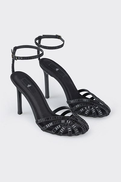 Elle Shoes Black Women's Heeled Sandals
