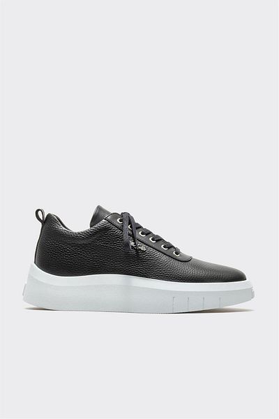 Elle Shoes Black Leather Men's Sports Shoes