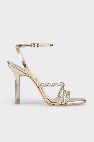 Elle Shoes Gold Women's Heeled Sandals