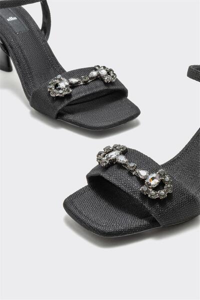 Elle Shoes Black Women's Heeled Sandals