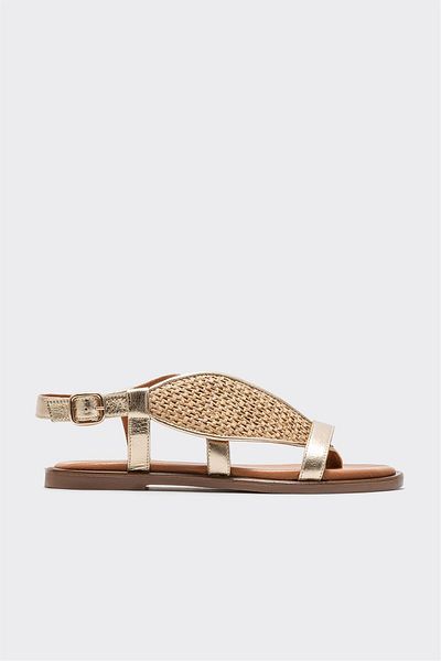 Elle Shoes Gold Women's Flip Flops Sandals