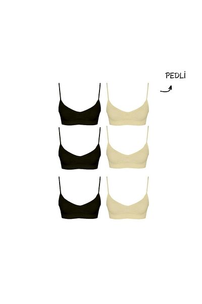 FOREVER MORE Pachet de 6 bustiere elastice, fără sudură, pentru femei