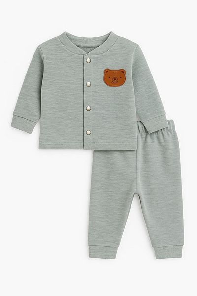 Oz Baby Cotton Lycra Front Snap Fastener 4 Season Baby Set (6-24 Months)