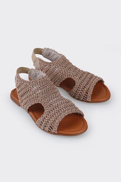 Elle Shoes Natural Women's Flat Sandals