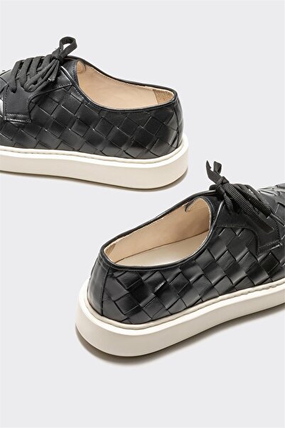 Elle Shoes Μαύρα δερμάτινα ανδρικά παπούτσια casual