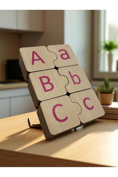 Mind of Toys مطابقة الحروف الأبجدية التركية، 29 حرفًا، وردي، لغز الحروف الأبج...