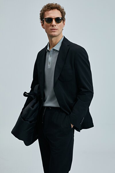 Lufian 111140170 Asel Spor Чоловічий блейзер Slim Fit Чоловічий піджак ЧОРНИЙ