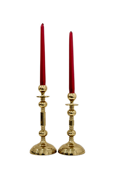 Lara Decor Gold Metal 2'li Mumluk