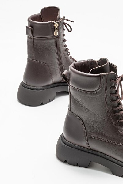 Elle Shoes Kahve Deri Kadın Günlük Bot