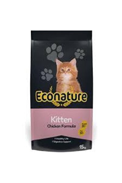 Econature Yavru Kuru Kedi Maması Tavuk Etli-15kg.