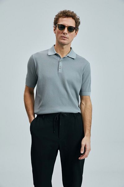 Lufian 111090114 Edwın Pulover pentru bărbați din amestec modal Tricou pentru bărbați Verde