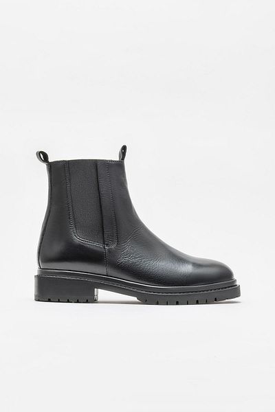 Elle Shoes Μαύρα Δερμάτινα Γυναικεία Casual Μποτάκια