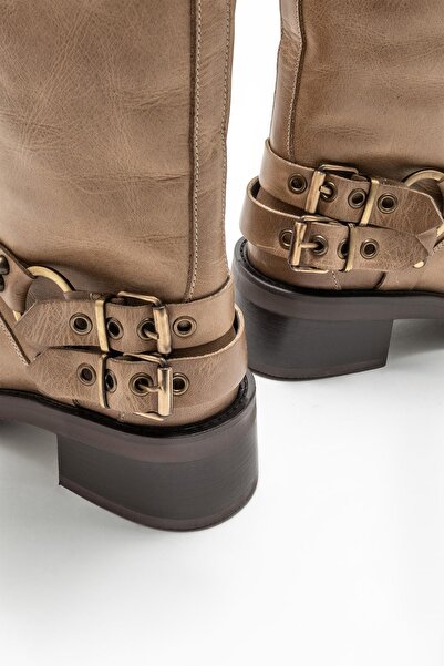 Elle Shoes Γυναικείες μπότες από δέρμα βιζόν