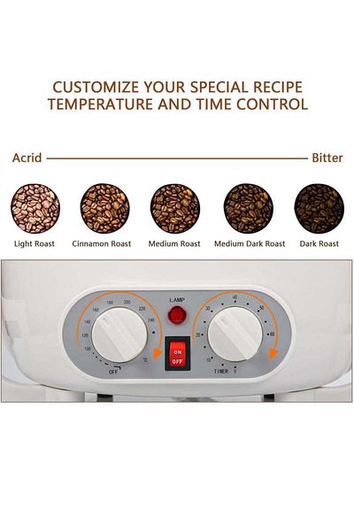 Generic Electric Coffee Roaster Machine – 800w Bean Roaster With Timer, Thermostat