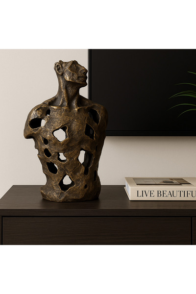 Seabysparkle Dekoratif Soyut Torso Erkek Büst Heykeli