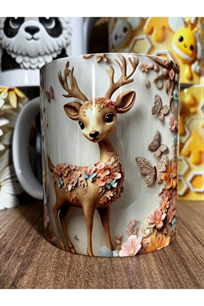 thekam كوب بطبعة غزال فاخر