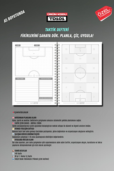 Türkiye Kişiye Özel - Futbol Taktik Defteri