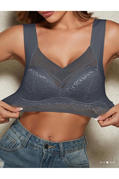 iyzi Casual σουτιέν γιόγκα και αθλητικά με λουλουδάτο σχέδιο και δαντέλα για γυναίκες....