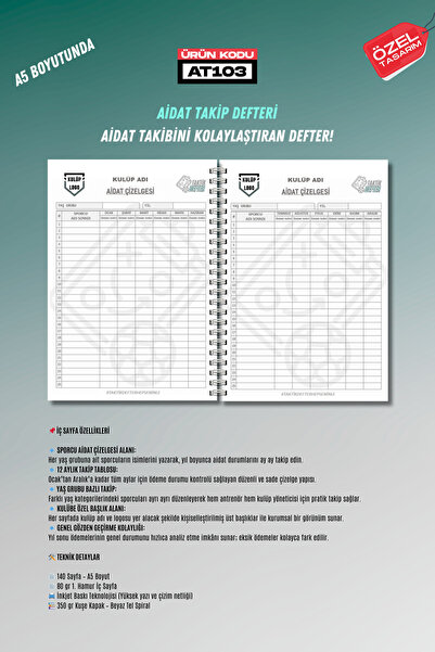 Türkiye Aidat Takip Defteri