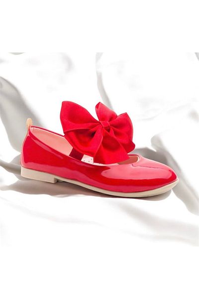 pinkchıld Girl's Red Ballerinas