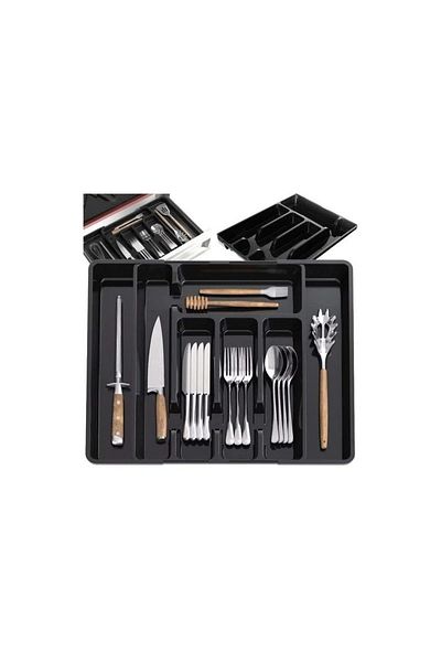 WELSMAR Organizator Tacamuri Si Ustensile De Bucatarie, Extensibil, 5-7 Compartimente, 27,5-44,5x36,5x4,5 Cm
