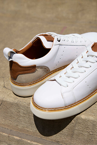 Vantaggio Sheriff Beyaz 100% натуральна шкіра Чоловічі кросівки, повсякденне взуття