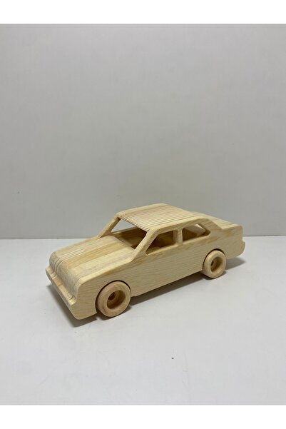 Muar Ahşap Boyanabilir Oyuncak Araba Tofaş (Boya+Fırça)