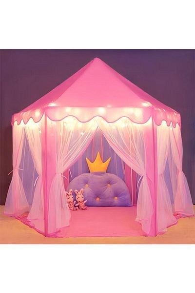 Generic Foldable Portable Stylish Unique Design Hexagonal Indoor Outdoor Princess Castle Play House Tent