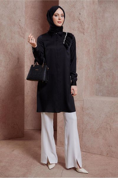 Alvina RIFFIR DETAILED SATIN TUNIC 43868