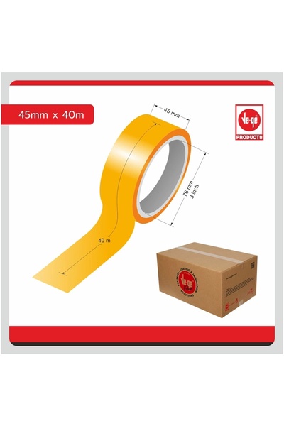 Ve-ge - Koli Bantı Şeffaf 45x40 Koli Bandı