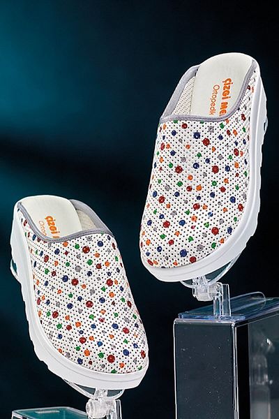 ÇİZGİ MEDİKAL Fit Polka Dot Classic Women's Sabo Slippers Orthopedic Doctor Nurse Hospital Slippers
