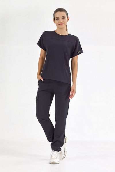 ÇİZGİ MEDİKAL Tricou de lux Lycra Doctor Nurse Albastru Marin - Scrub