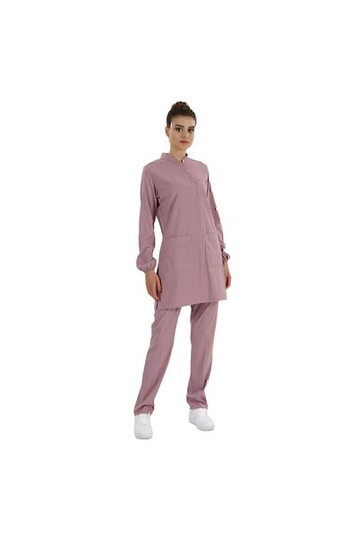 ÇİZGİ MEDİKAL Set de guler de lux Dusty Rose Lycra Hijab Doctor Nurse Judge