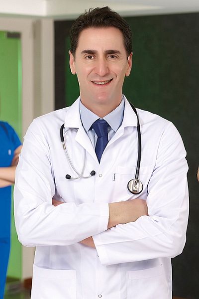 ÇİZGİ MEDİKAL Șorț pentru bărbați cu guler clasic pentru doctor, asistentă, farmacist, profesor, Labaratuvar - țesătură de alpaca