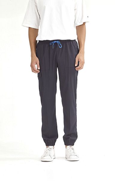 ÇİZGİ MEDİKAL Pantaloni de lux Jogger albastru bleumarin cu picior elastic Buzunar cargo Doctor Nurse Pantaloni unici