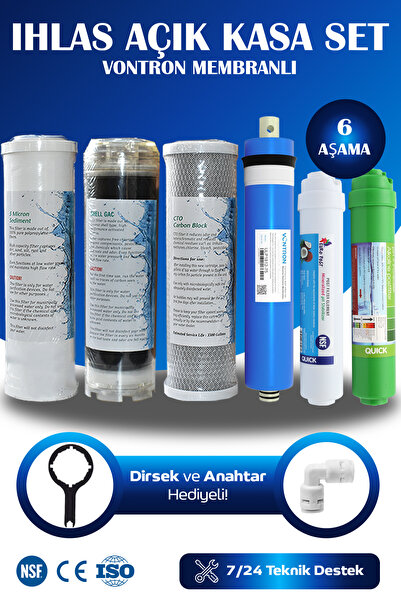 WaterMelon Ihlas Aura Cebilon Su Arıtma Cihazı Uyumlu 6 Aşama Vontron Membran...