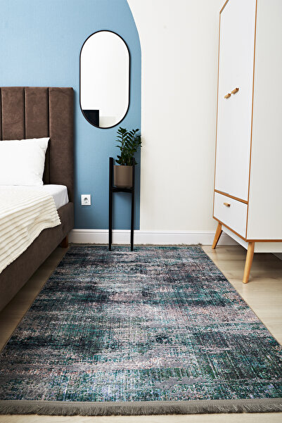 kilim home Διακοσμητικό χαλί με μοντέρνο σχέδιο σε τιρκουάζ αποχρώσεις και αν...