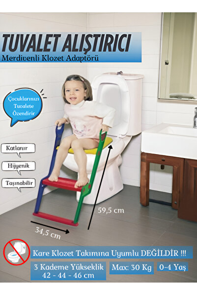 nextbuy Çocuk Tuvalet Kapağı Klozet Alıştırıcı Lazımlık Portatif Merdiven Bas...