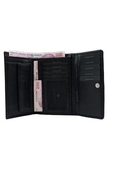 Meskanto Sara Genuine Leather Zippered Women's Wallet