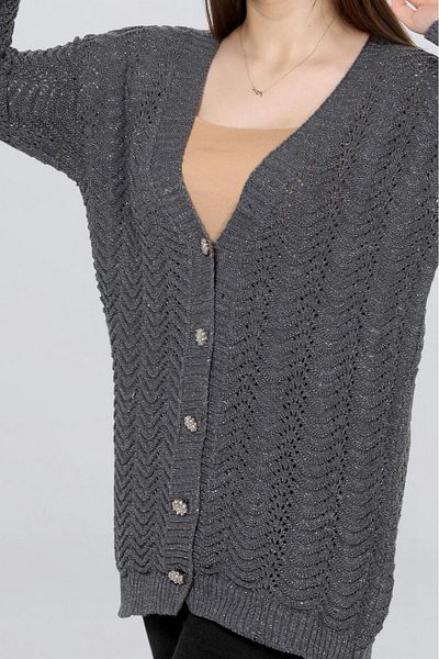 Fox Life Kids Women's Long Glitter Knitted Cardigan Flt1006